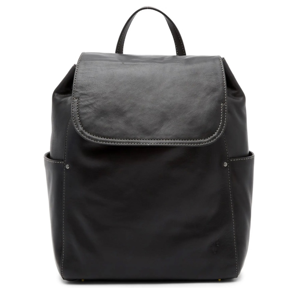 Frye Olivia Black Leather Backpack